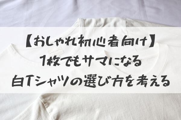 おしゃれ初心者向け 白tシャツの選び方を考える 1枚でサマになるtシャツの特徴とは Ham S Fashion Blog